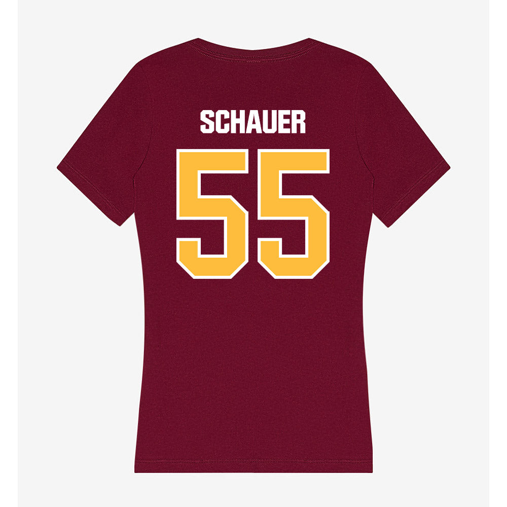 UMN Duluth - NCAA Football : Brady Schauer - Women's V-Neck T-Shirt-1