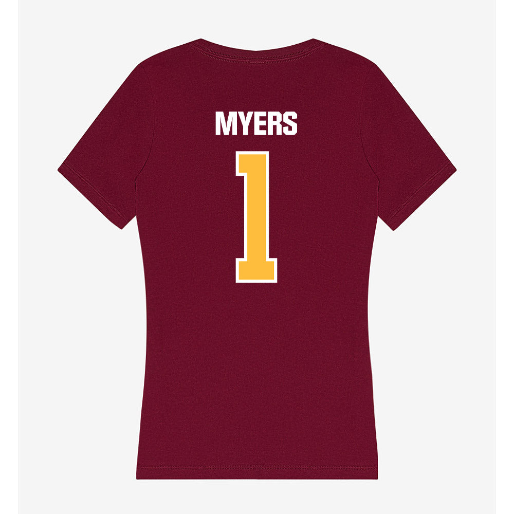 UMN Duluth - NCAA Baseball : Logan Myers - Women's V-Neck T-Shirt-1