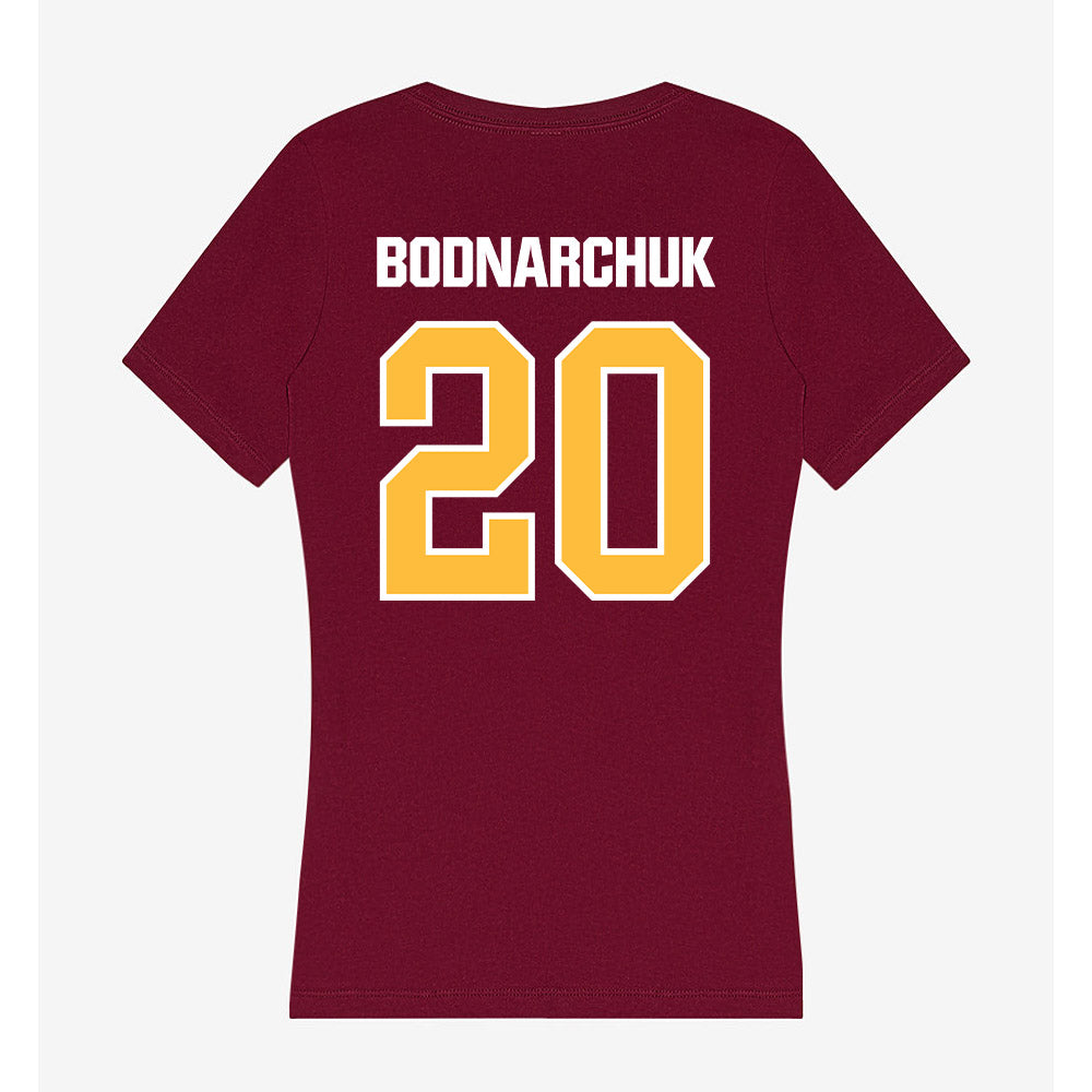 UMN Duluth - NCAA Men's Ice Hockey : Riley Bodnarchuk - Women's V-Neck T-Shirt-1