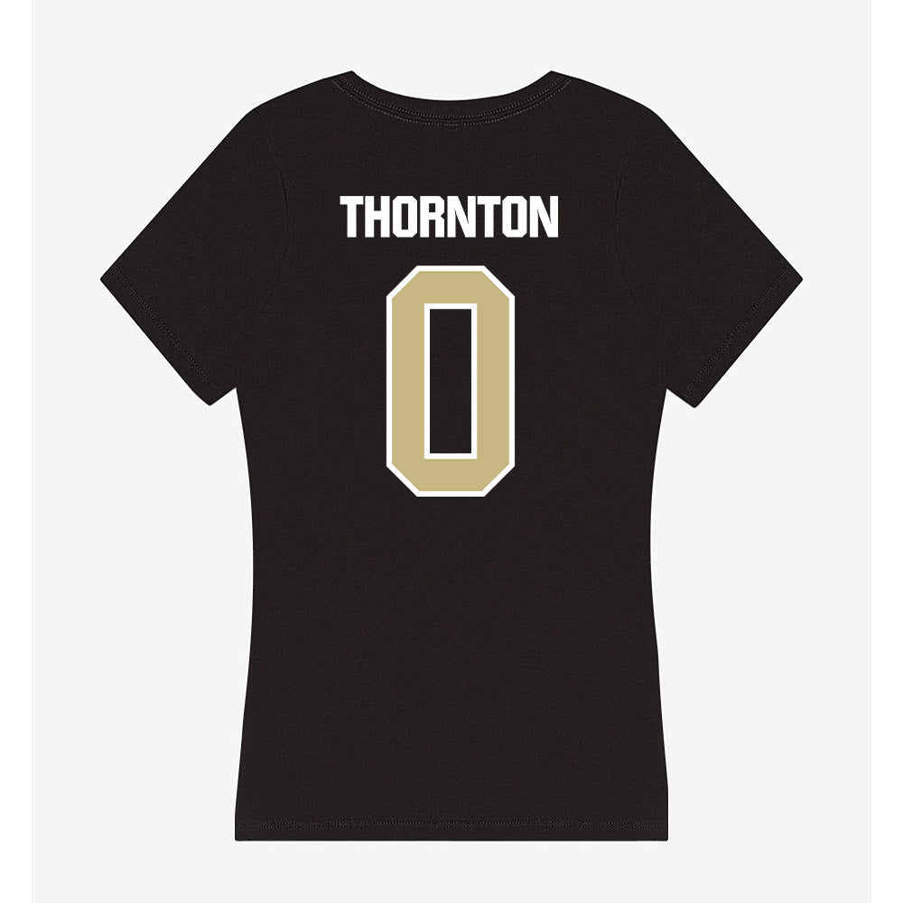 Akron - NCAA Women's Basketball : Kaylah Thornton - Women's V-Neck T-Shirt-1