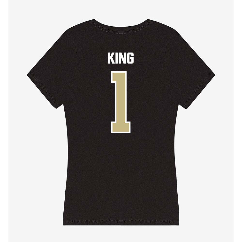 Akron - NCAA Women's Basketball : Kaylee King - Women's V-Neck T-Shirt-1