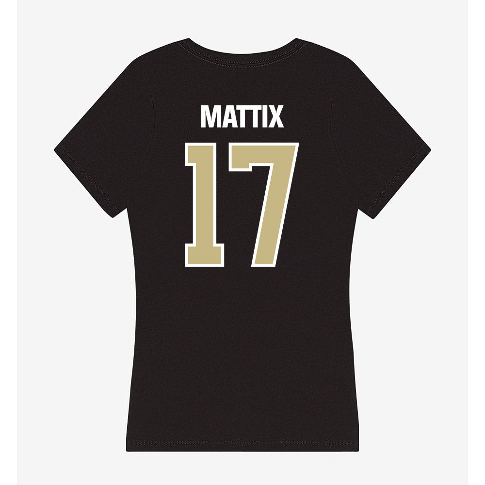 Akron - NCAA Baseball : Adison Mattix - Women's V-Neck T-Shirt-1