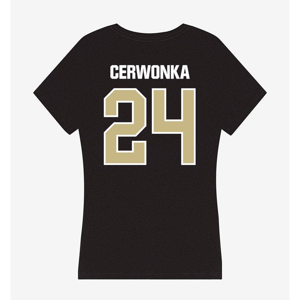 Akron - NCAA Women's Lacrosse : Kiran Cerwonka - Women's V-Neck T-Shirt-1