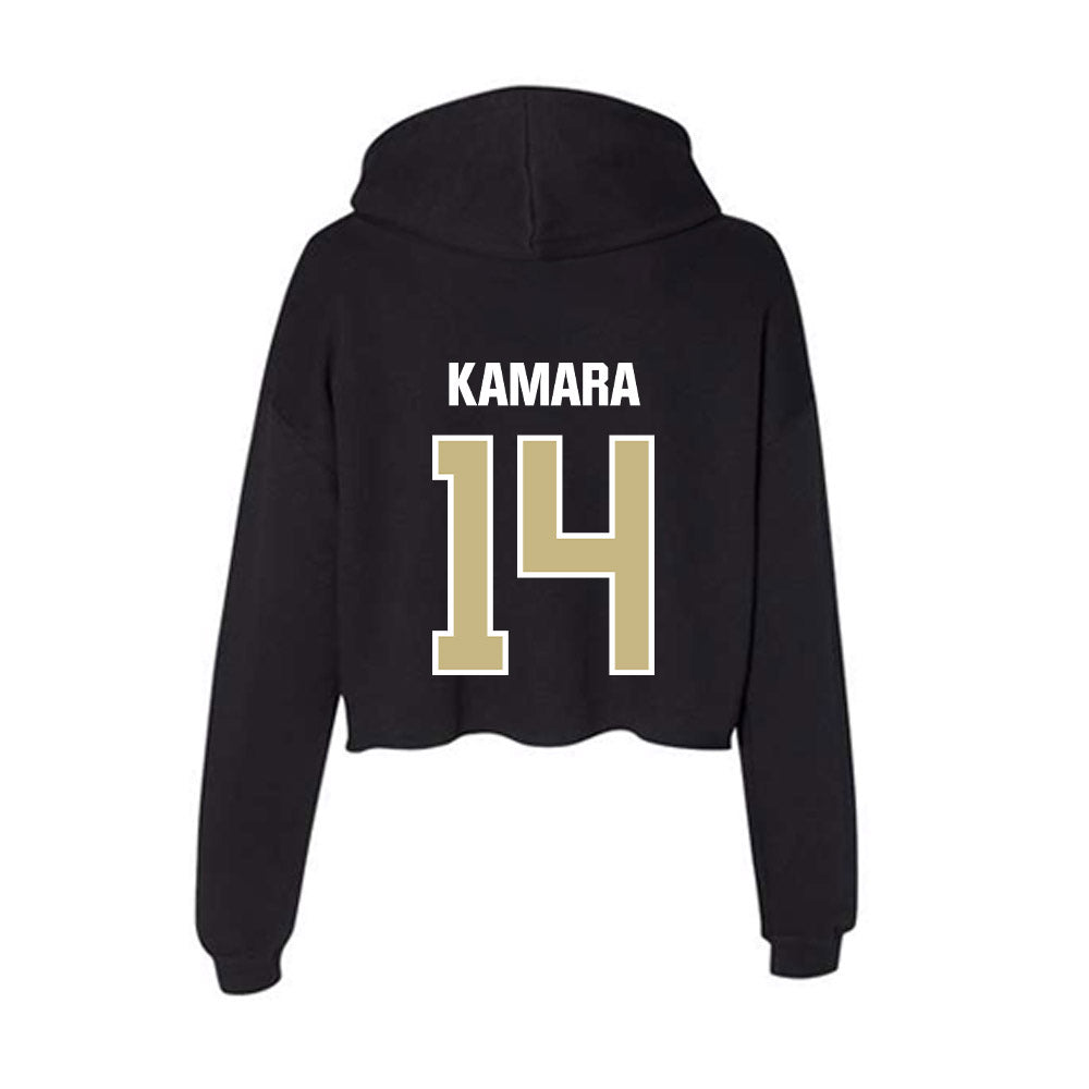 Akron - NCAA Football : Ben Kamara - Women's Crop Fleece Hoodie-1