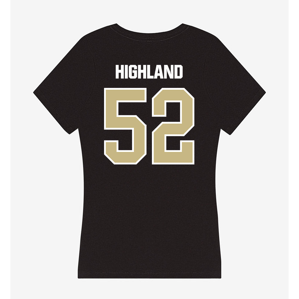 Akron - NCAA Football : Vaughn Highland - Women's V-Neck T-Shirt-1