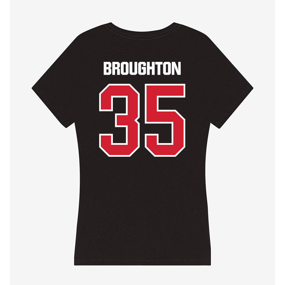 Francis Marion - NCAA Men's Basketball : Jaden Broughton - Women's V-Neck T-Shirt-1