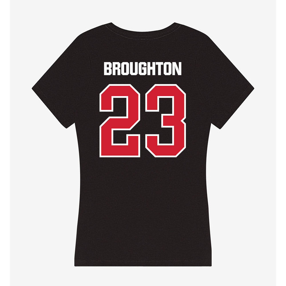 Francis Marion - NCAA Men's Basketball : Jaden Broughton - Women's V-Neck T-Shirt-1