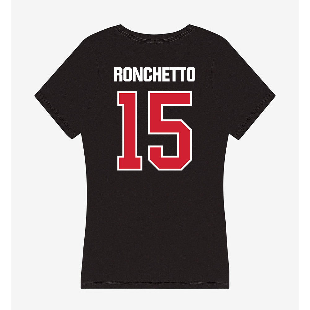 Francis Marion - NCAA Women's Volleyball : Myla Ronchetto - Women's V-Neck T-Shirt-1