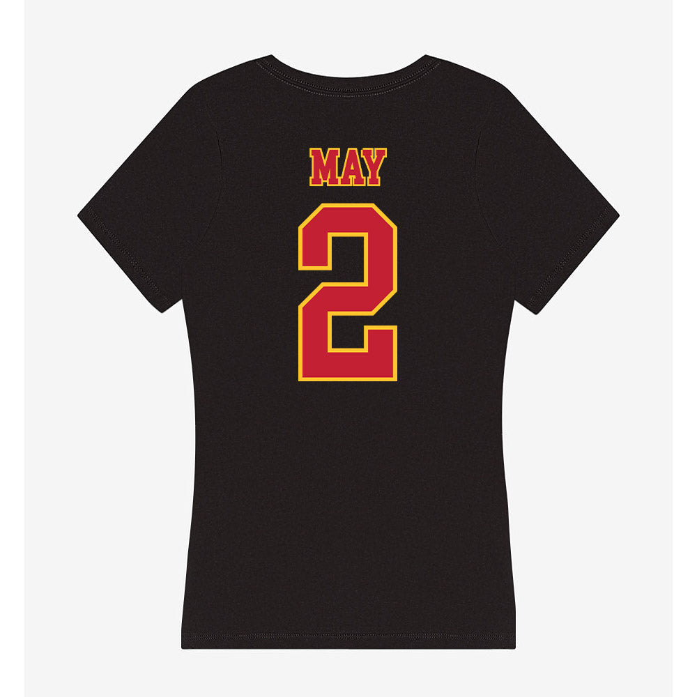 Ferris State - NCAA Women's Volleyball : Emily May - Women's V-Neck T-Shirt-1