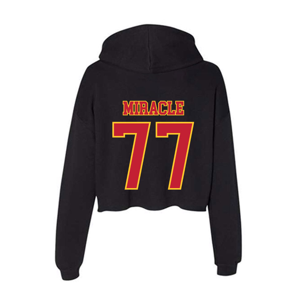 Ferris State - NCAA Football : Travis Miracle - Women's Crop Fleece Hoodie-1
