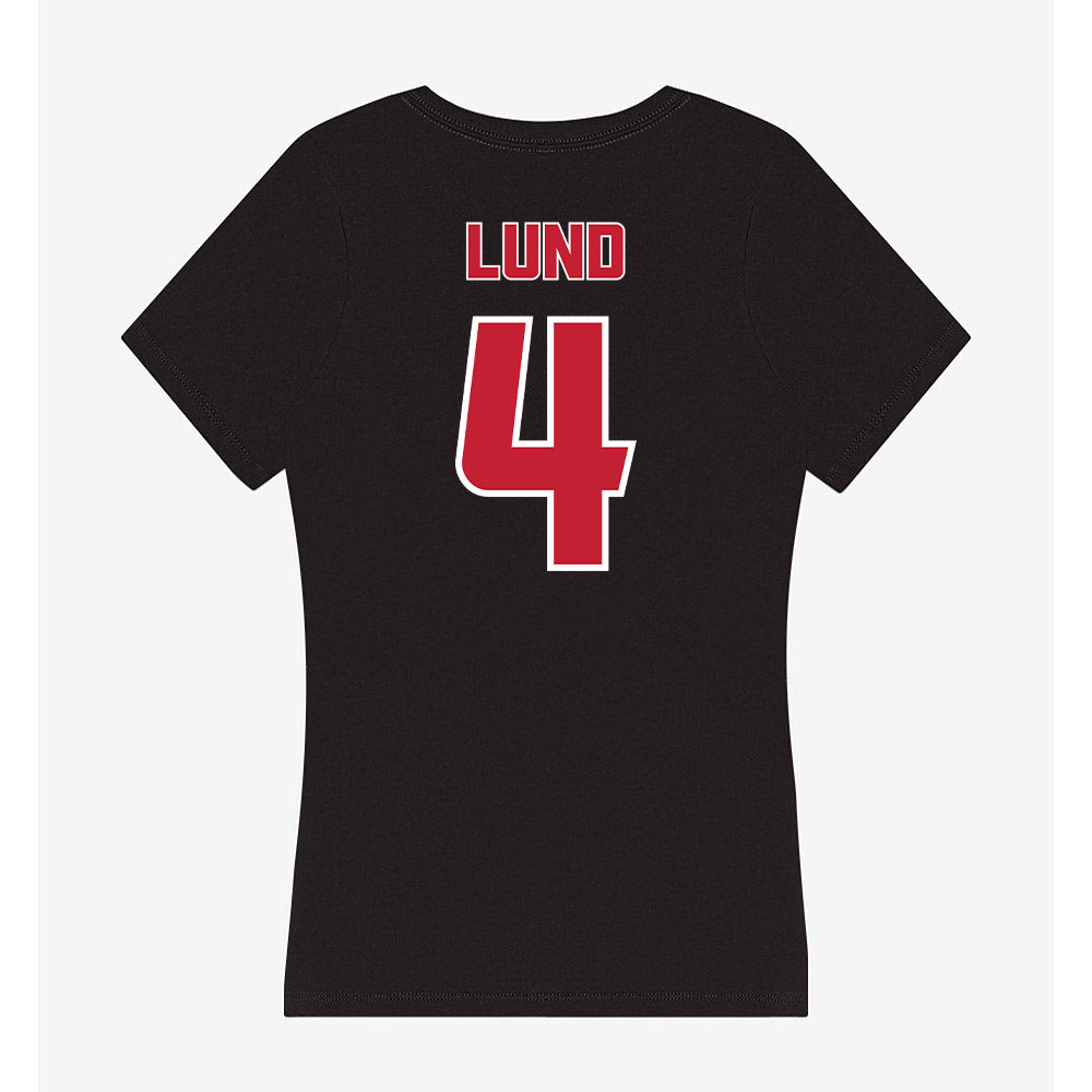 DU - NCAA Men's Soccer : Grant Lund - Women's V-Neck T-Shirt-1