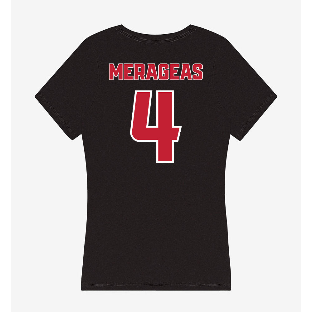 DU - NCAA Men's Lacrosse : Chris Merageas - Women's V-Neck T-Shirt-1