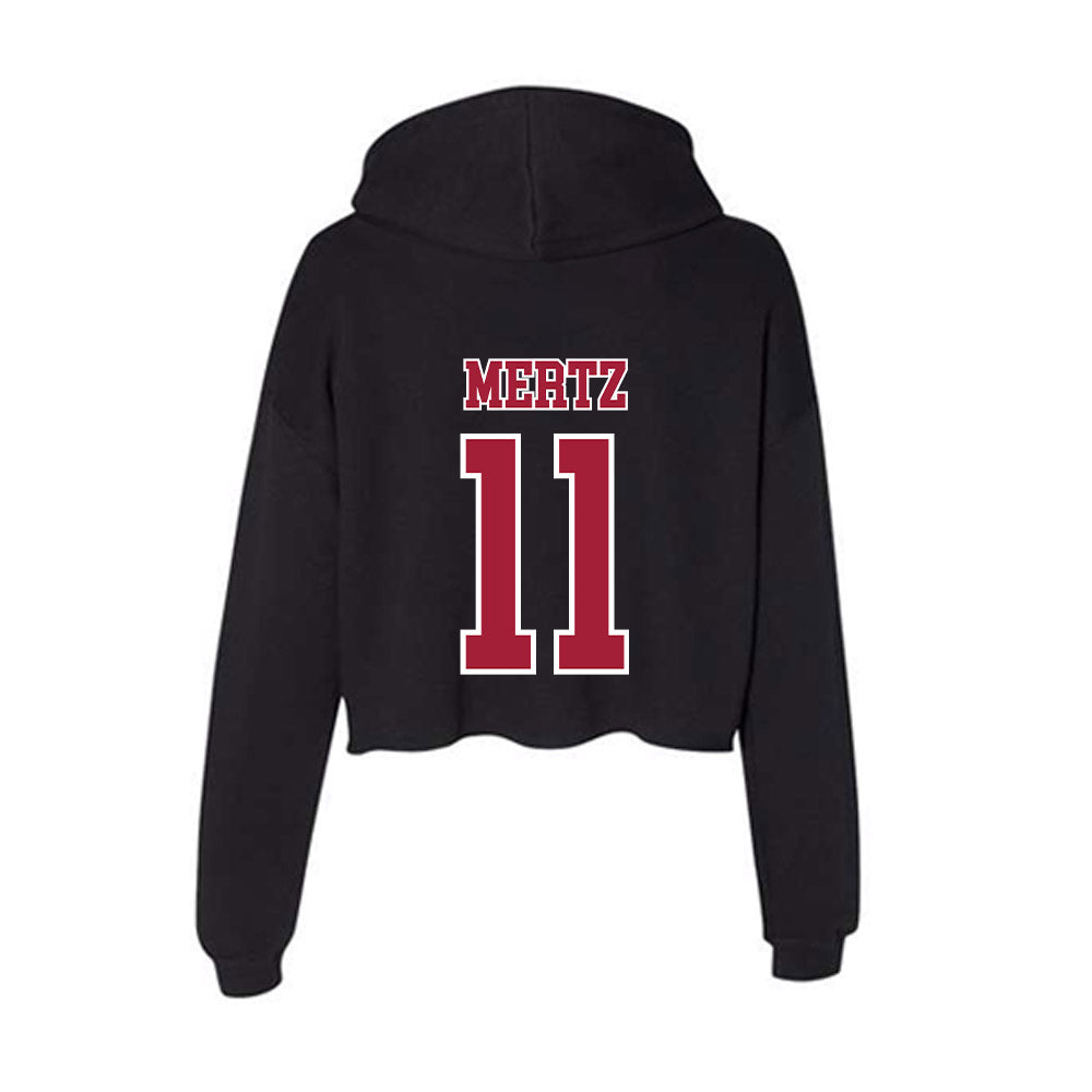 St. Joe's - NCAA Women's Field Hockey : karlie mertz - Women's Crop Fleece Hooded Sweatshirt-1