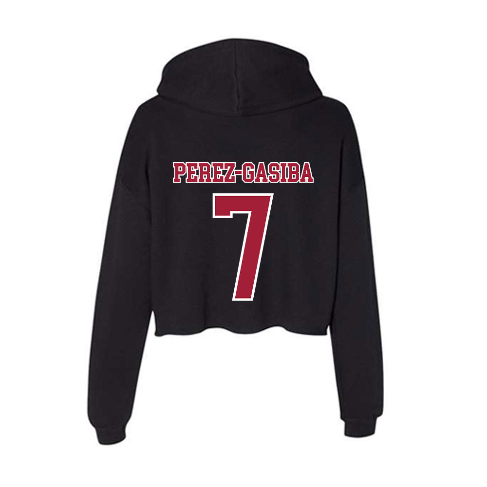 St. Joe's - NCAA Men's Soccer : Sebastian Perez-Gasiba - Women's Crop Fleece Hoodie-1