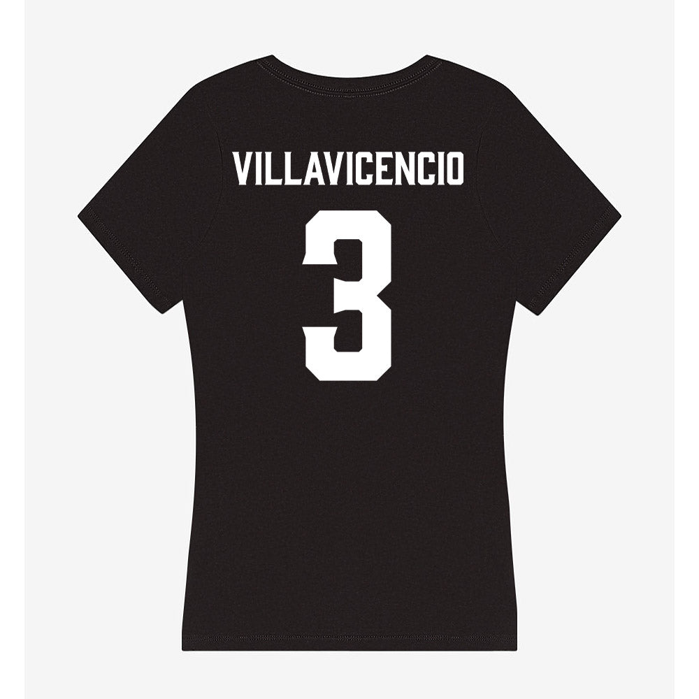 Furman - NCAA Men's Soccer : David Villavicencio - Women's V-Neck T-Shirt-1