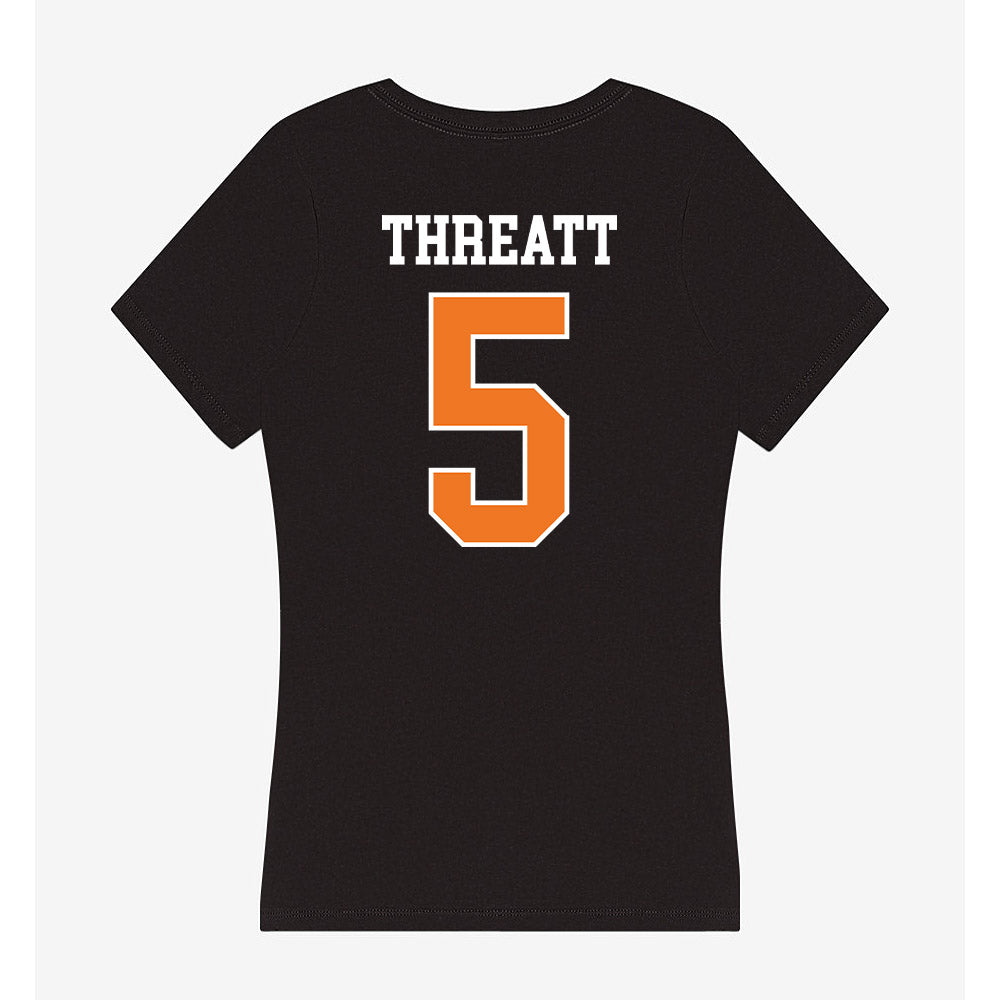 Texas Arlington - NCAA Women's Basketball : nya threatt - Women's V-Neck T-Shirt-1