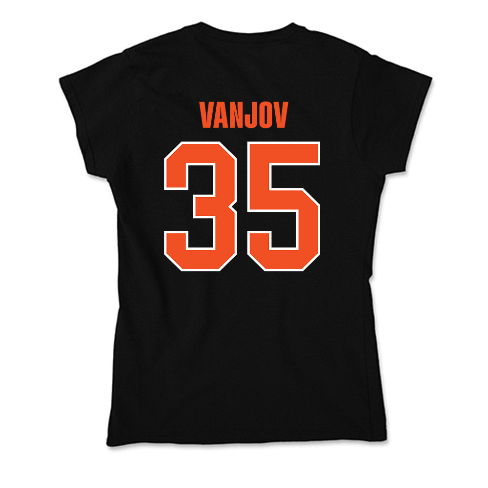 UTRGV - NCAA Men's Basketball : Mustafo Vanjov - Soft Style Women’s T-Shirt-1