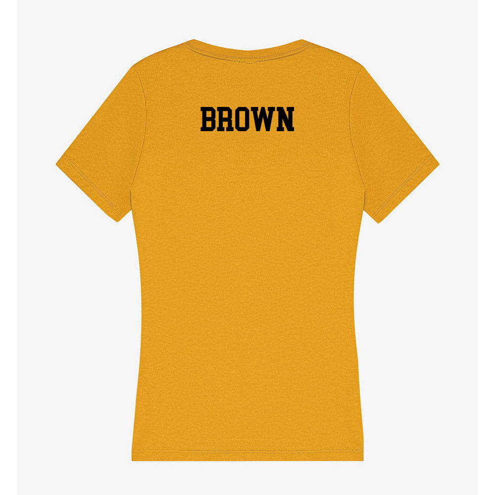 App State - NCAA Football : Cash Brown - Women's V-Neck T-Shirt-1