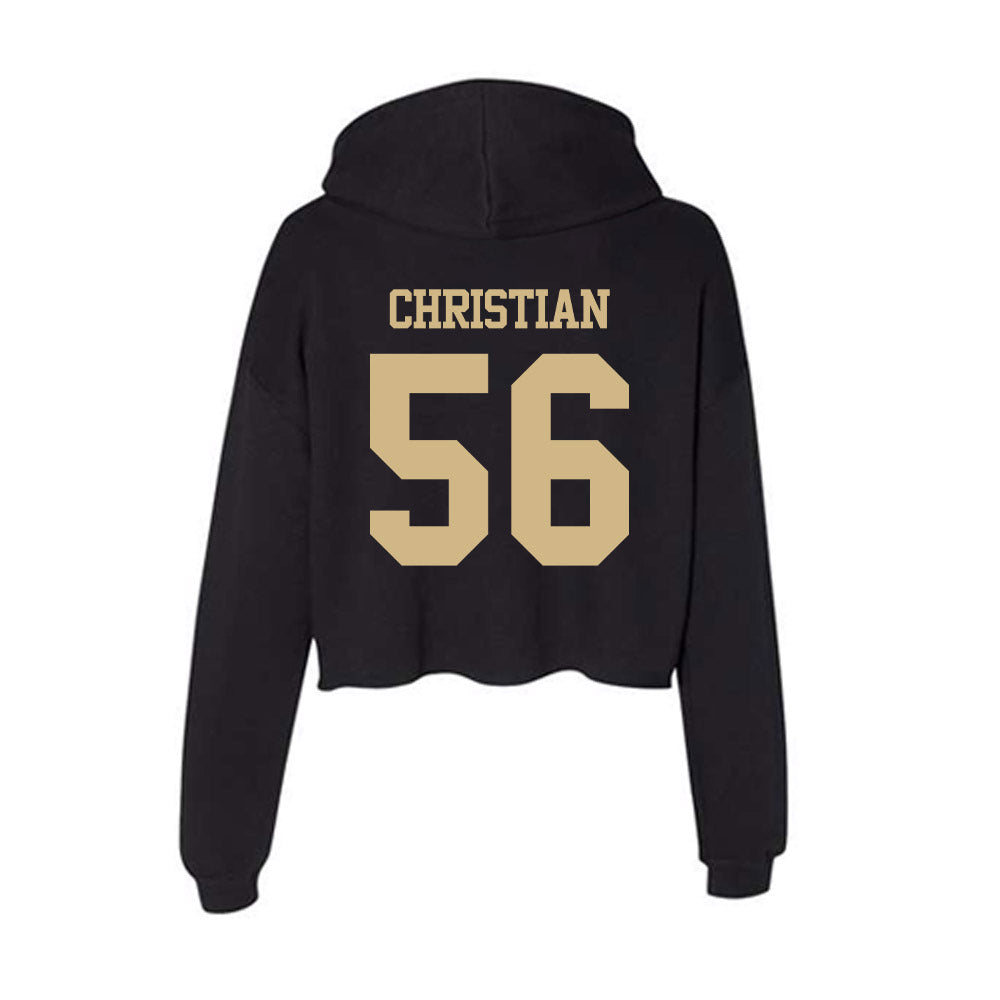 Tulsa - NCAA Football : Colten Christian - Women's Crop Fleece Hoodie-1