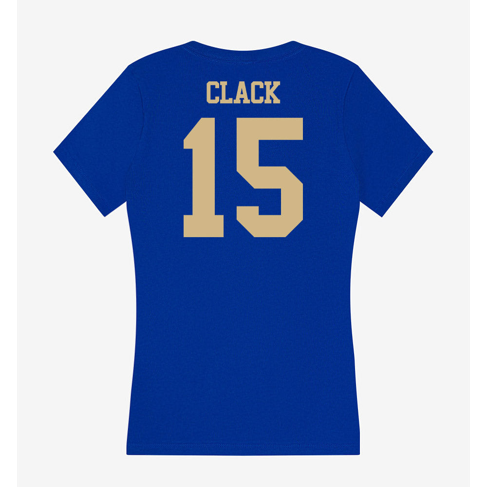 Tulsa - NCAA Women's Basketball : Jade Clack - Women's V-Neck T-Shirt-1