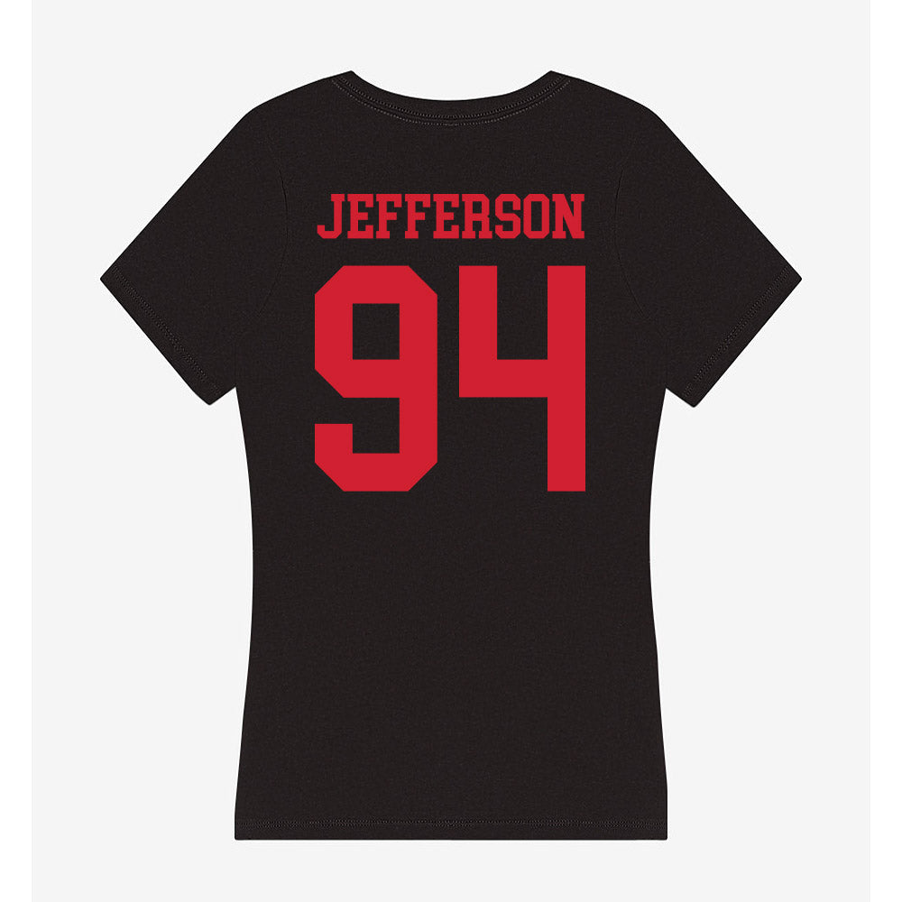 SMU - NCAA Football : Jonathan Jefferson - Women's V-Neck T-Shirt-1