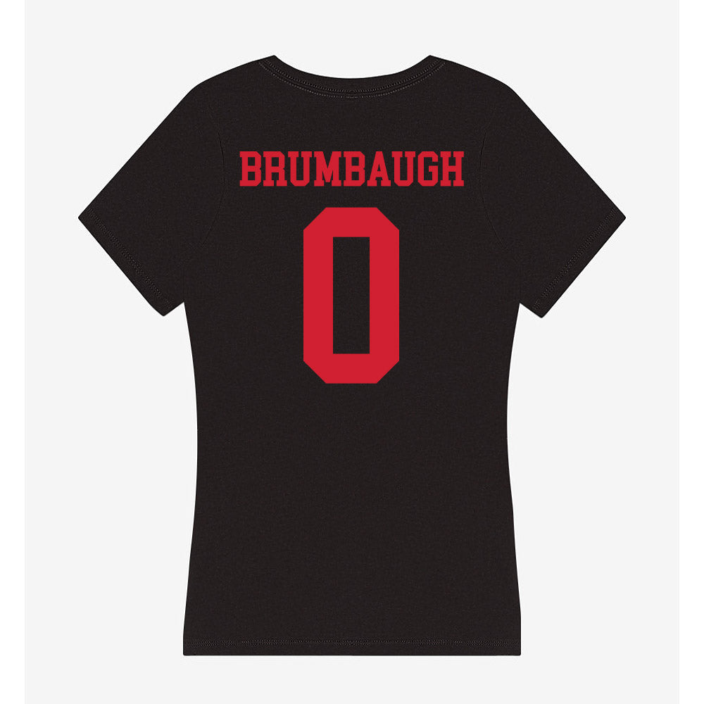 SMU - NCAA Men's Basketball : Rowan Brumbaugh - Women's V-Neck T-Shirt-1