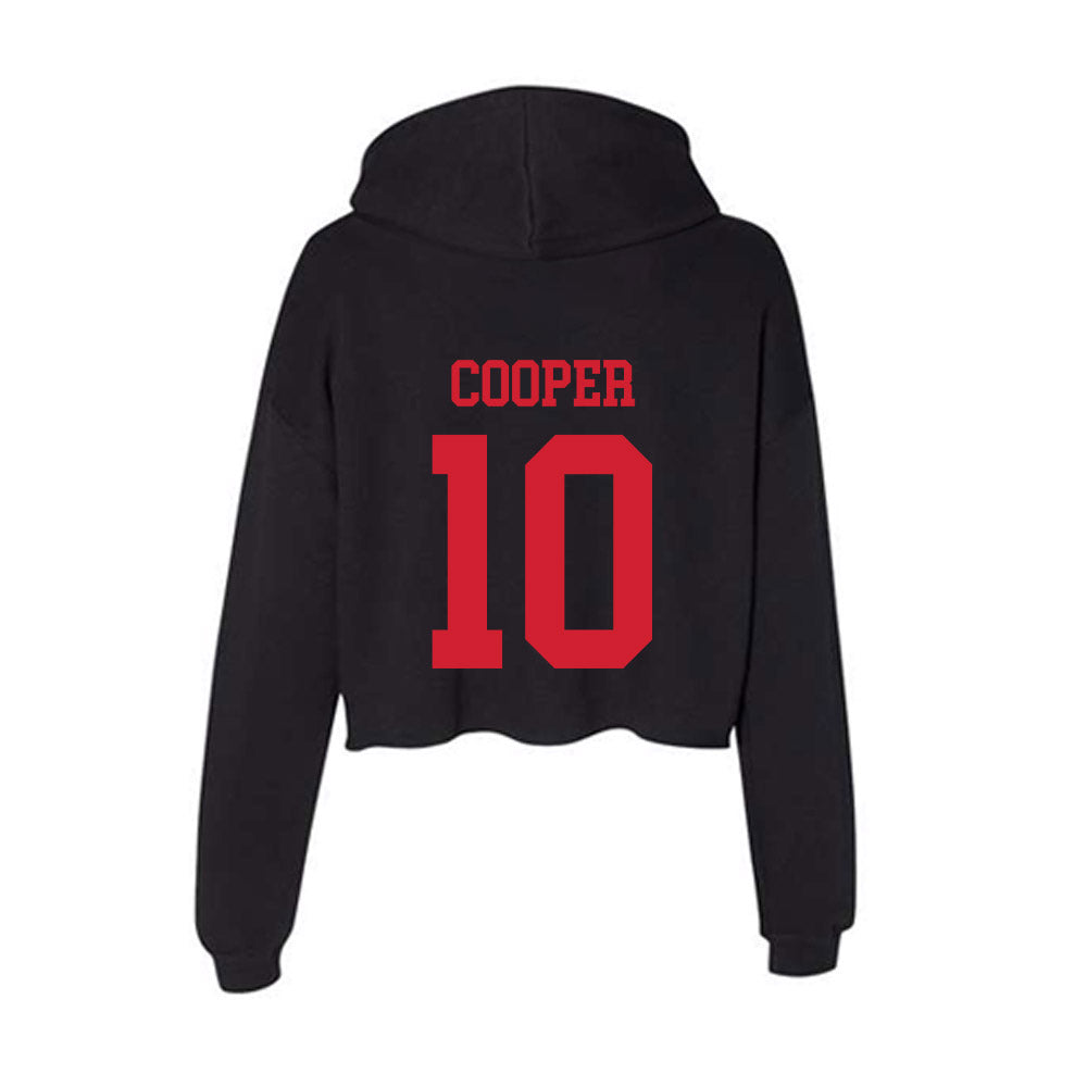 SMU - NCAA Football : Jalen Cooper - Women's Crop Fleece Hooded Sweatshirt-1