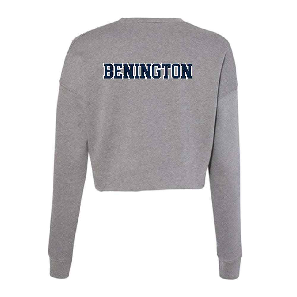 Xavier - NCAA Men's Swimming & Diving : Patrick Benington - Women's Cropped Crew Fleece-1