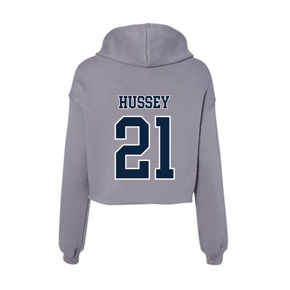 Xavier - NCAA Baseball : Ryan Hussey - Women's Crop Fleece Hoodie-1