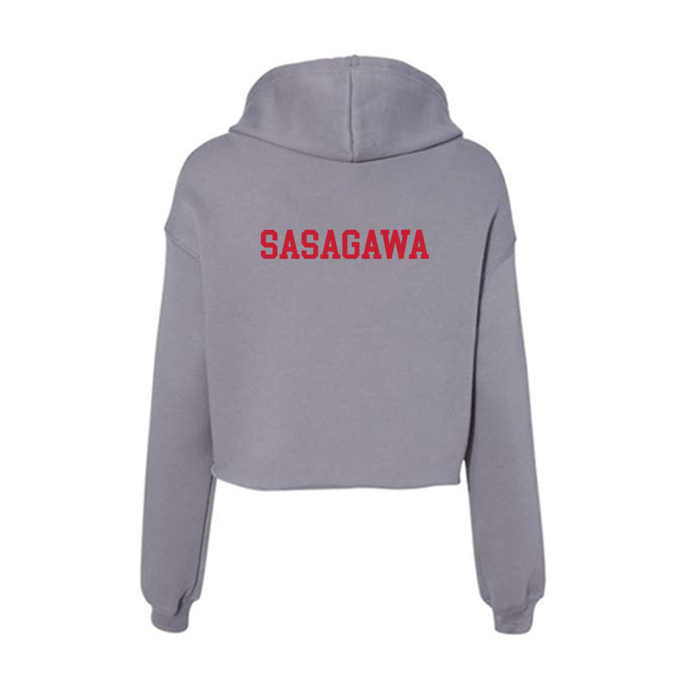 Seattle - NCAA Men's Tennis : Jun Sasagawa - Women's Crop Fleece Hoodie-1