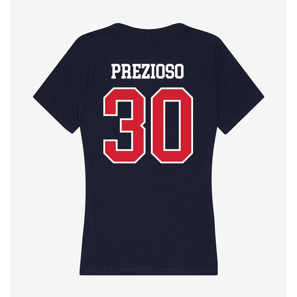Robert Morris - NCAA Men's Lacrosse : Luke Prezioso - Women's V-Neck T-Shirt-1