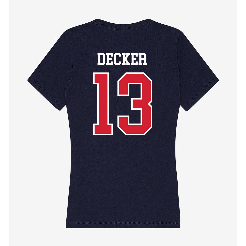 Robert Morris - NCAA Women's Volleyball : Lauren Decker - Women's V-Neck T-Shirt-1