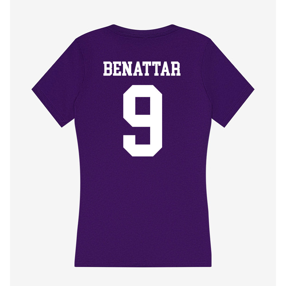 SFA - NCAA Baseball : Jackson Benattar - Women's V-Neck T-Shirt-1