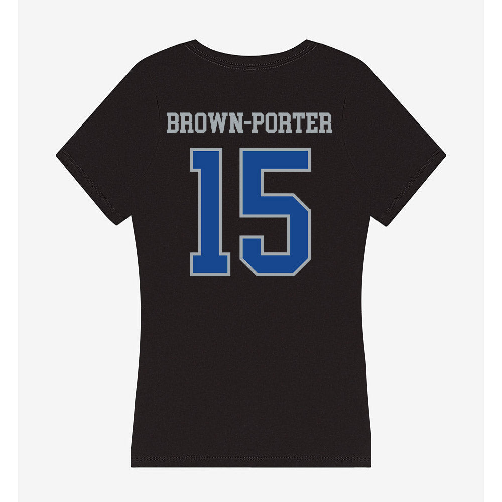 CNU - NCAA Football : Makari Brown-Porter - Women's V-Neck T-Shirt-1