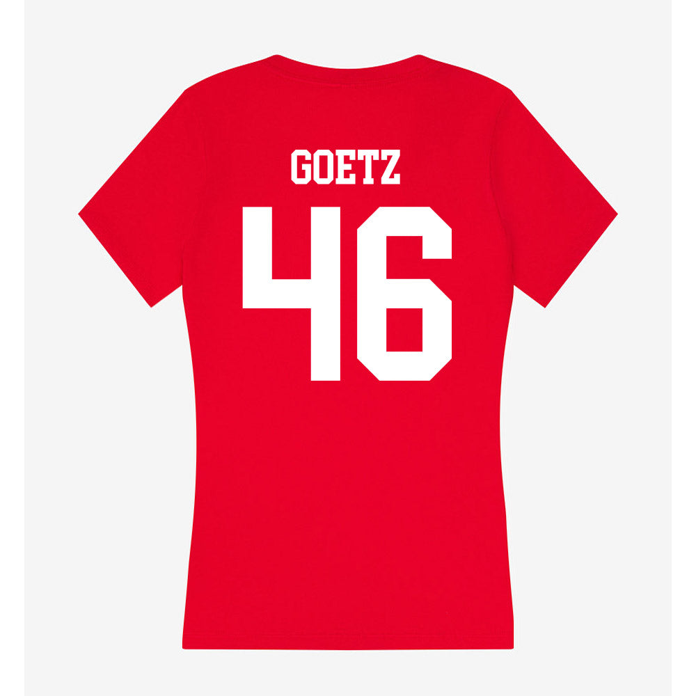 Tampa - NCAA Men's Lacrosse : Brady Goetz - Women's V-Neck T-Shirt-1