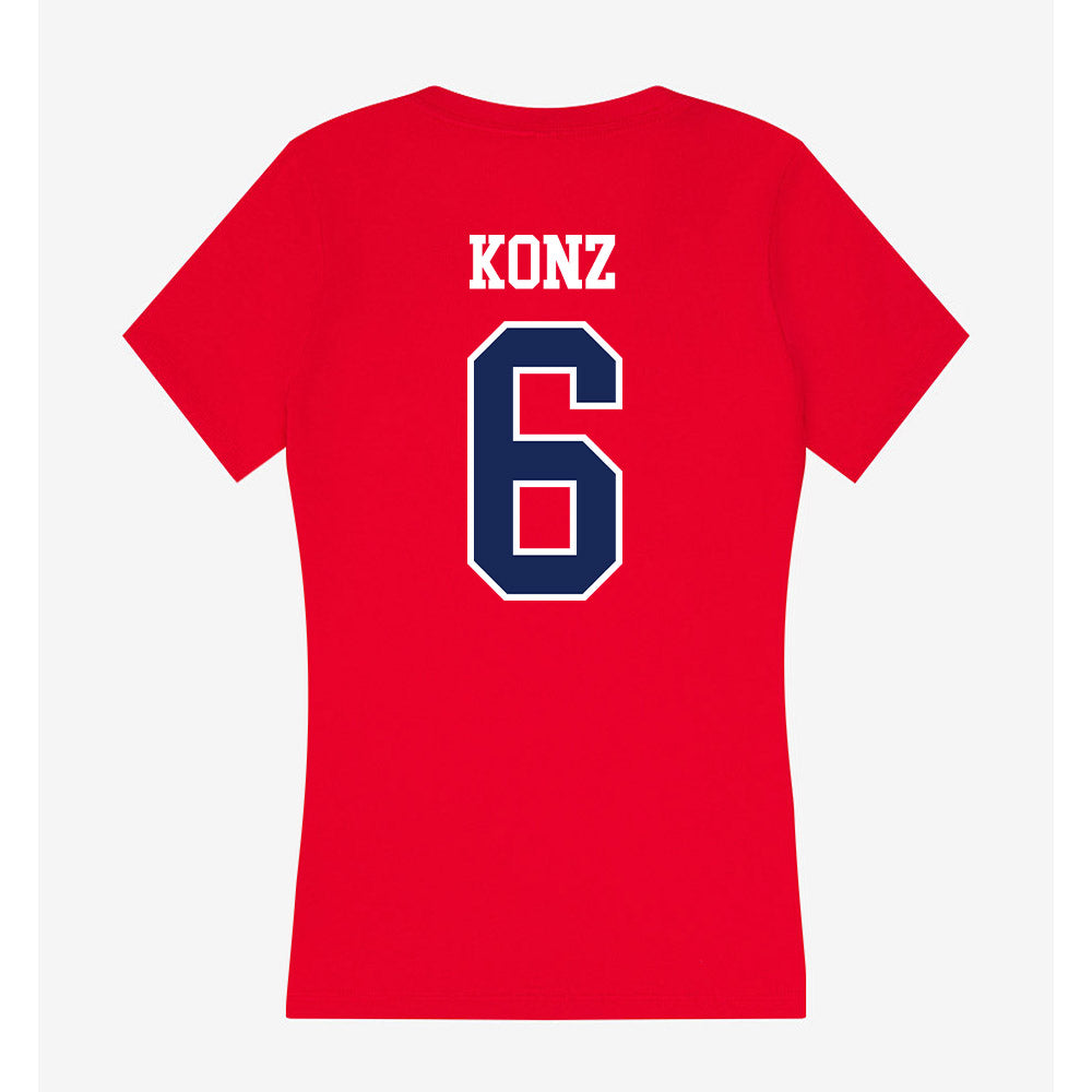 Belmont - NCAA Softball : Emily Konz - Women's V-Neck T-Shirt-1