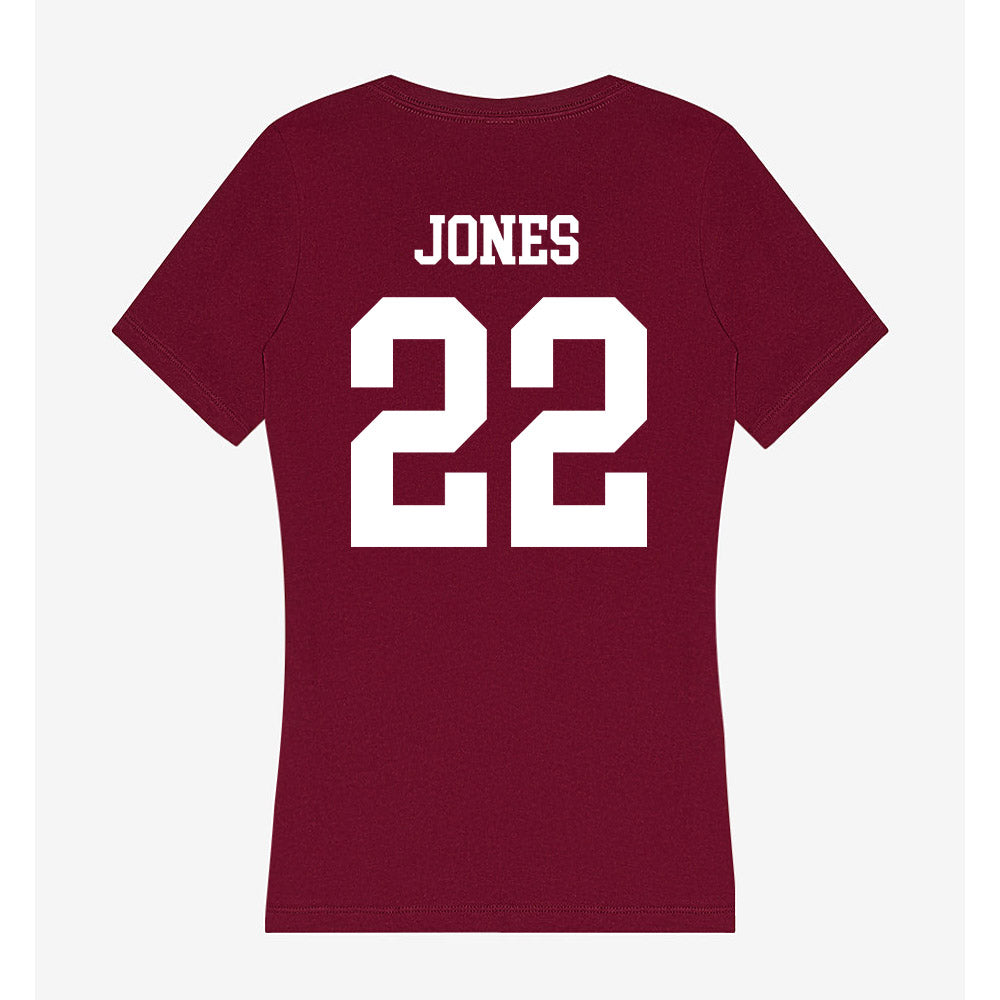 AAMU - NCAA Softball : zahria jones - Women's V-Neck T-Shirt-1