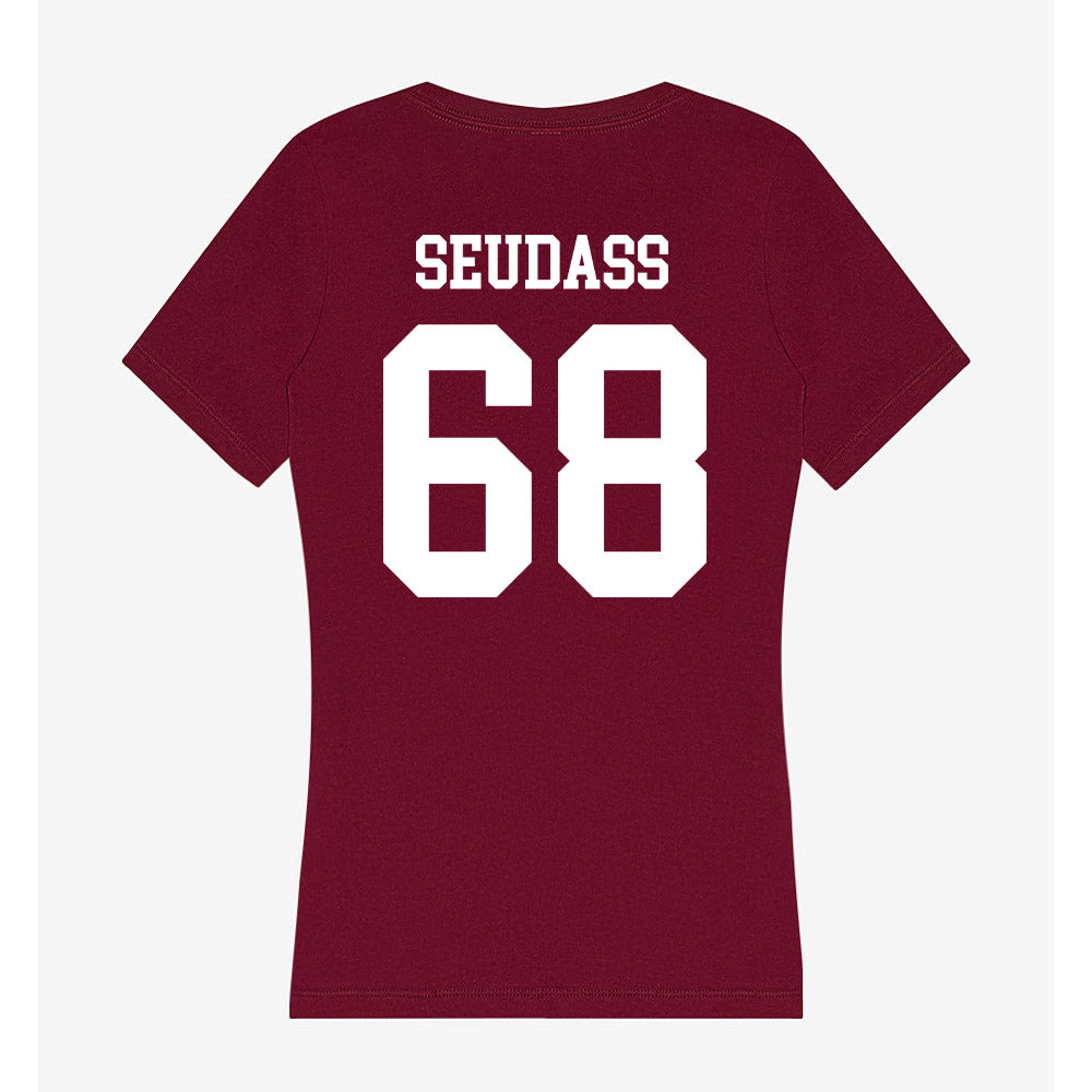 AAMU - NCAA Football : Joshua Seudass - Women's V-Neck T-Shirt-1