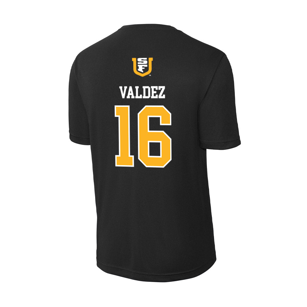 USFCA - NCAA Baseball : Adrian Valdez - Activewear T-Shirt-1