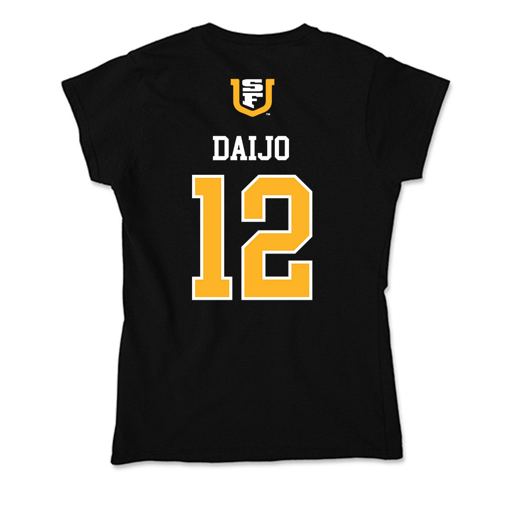 USFCA - NCAA Men's Soccer : Rayden Daijo - Soft Style Women’s T-Shirt-1