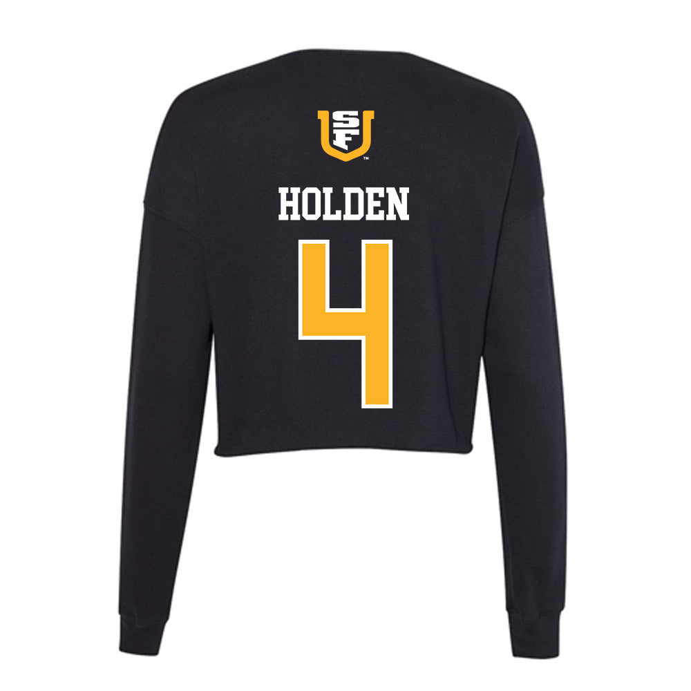 USFCA - NCAA Beach Volleyball : Makenzie Holden - Women's Cropped Crew Fleece-1
