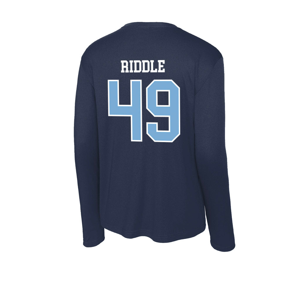 UNC - NCAA Men's Lacrosse : Alec Riddle - Activewear Long Sleeve T-Shirt-1