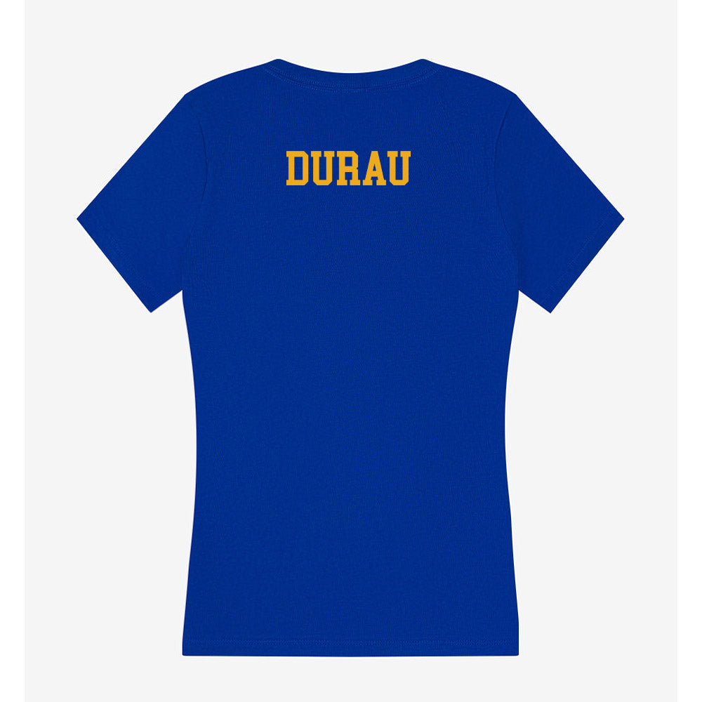 Albany State - NCAA Men's Track & Field : Leonard Durau - Women's V-Neck T-Shirt-1
