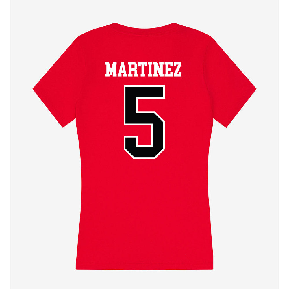 UCM - NCAA Women's Basketball : Elysa Martinez - Women's V-Neck T-Shirt-1