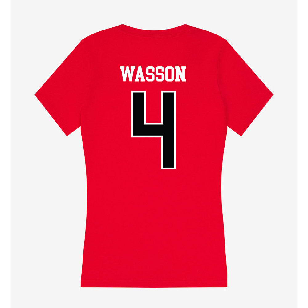 UCM - NCAA Football : Hogan Wasson - Women's V-Neck T-Shirt-1