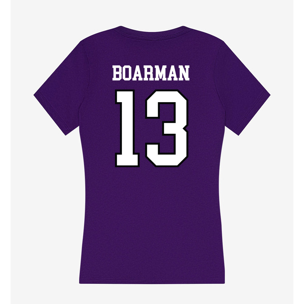 Lipscomb - NCAA Women's Soccer : Amaya Boarman - Women's V-Neck T-Shirt-1