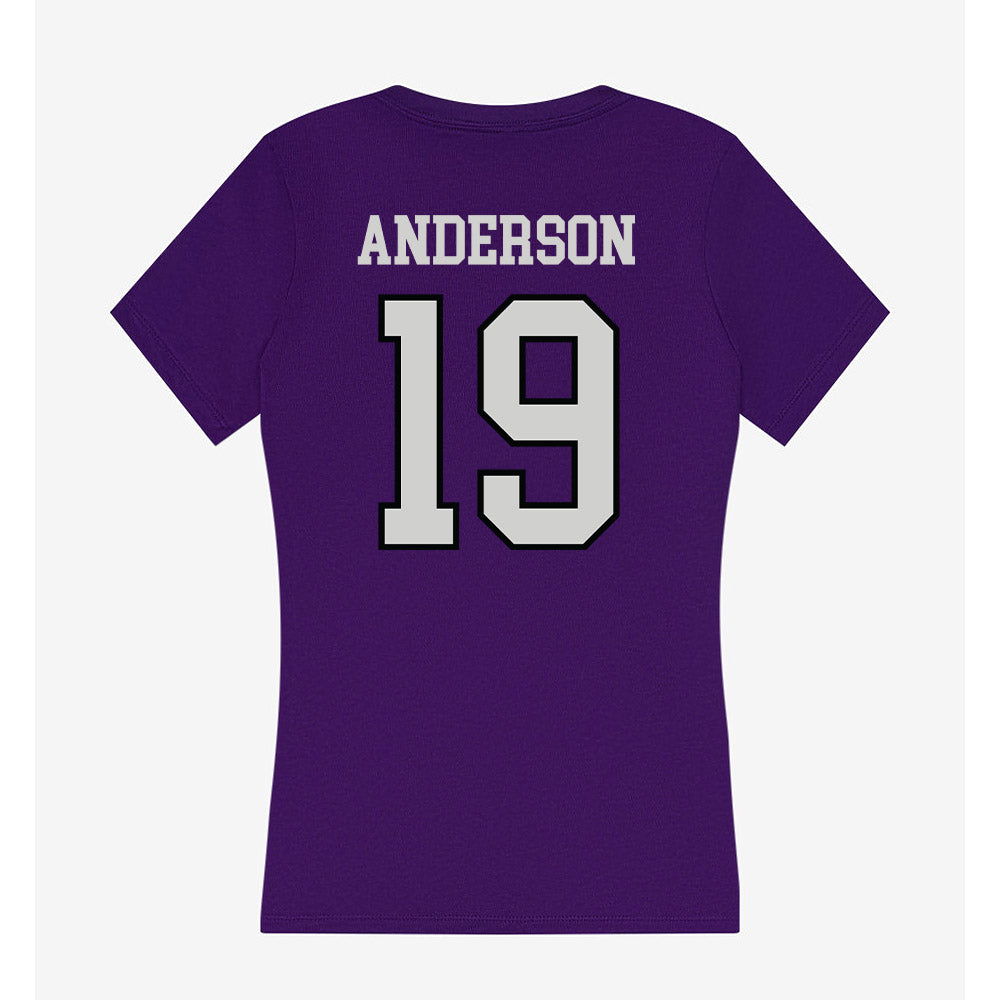Weber - NCAA Women's Soccer : Oakley Anderson - Women's V-Neck T-Shirt-1