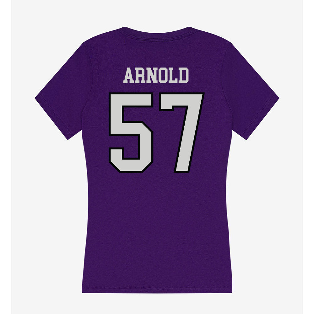 Weber - NCAA Football : Donovan Arnold - Women's V-Neck T-Shirt-1