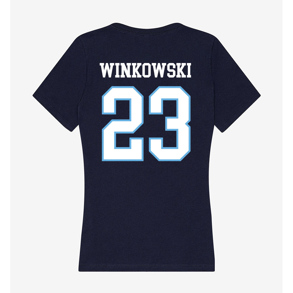 San Diego - NCAA Men's Basketball : Piotr Winkowski - Women's V-Neck T-Shirt-1
