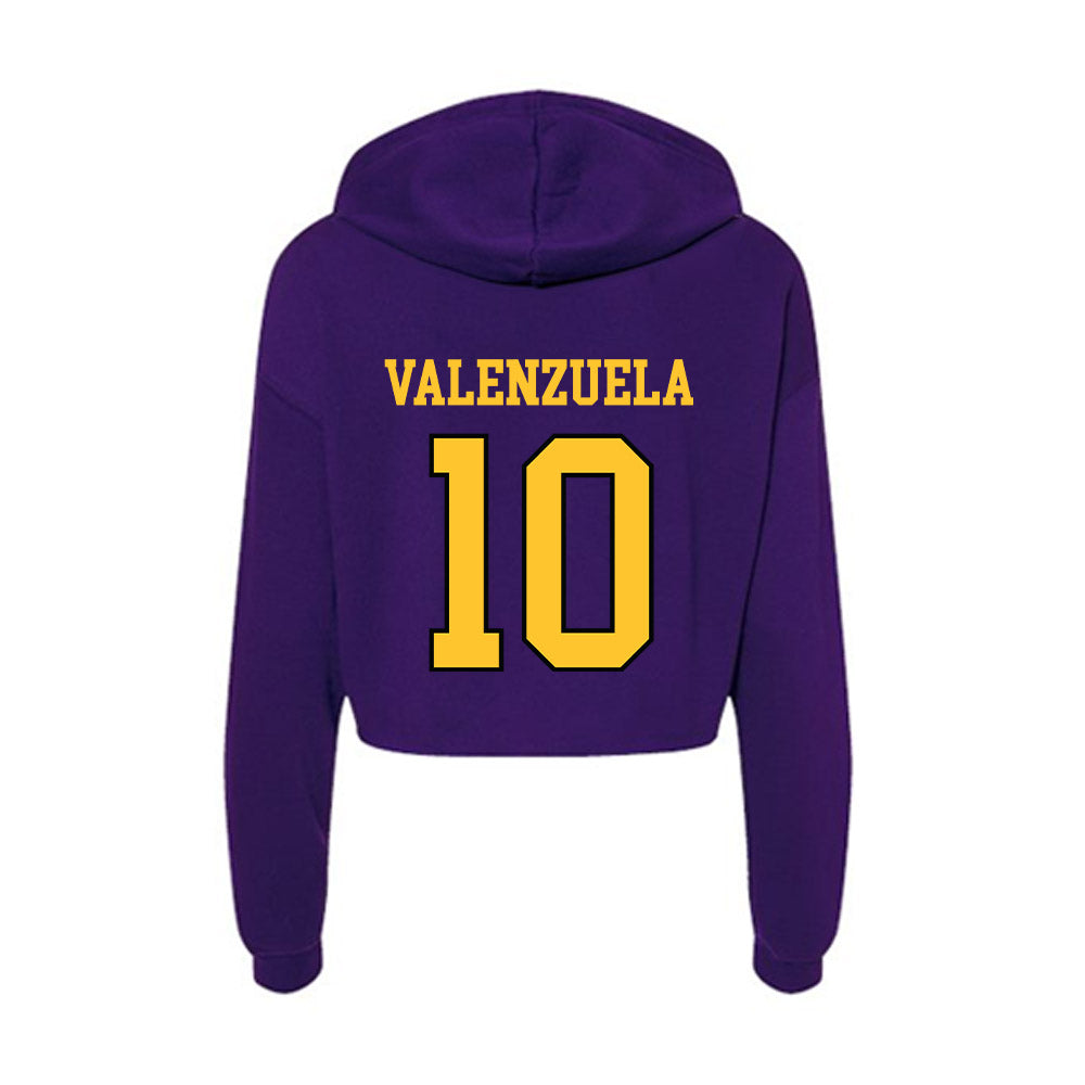 Montevallo - NCAA Women's Soccer : Shadia Valenzuela - Women's Crop Fleece Hoodie-1